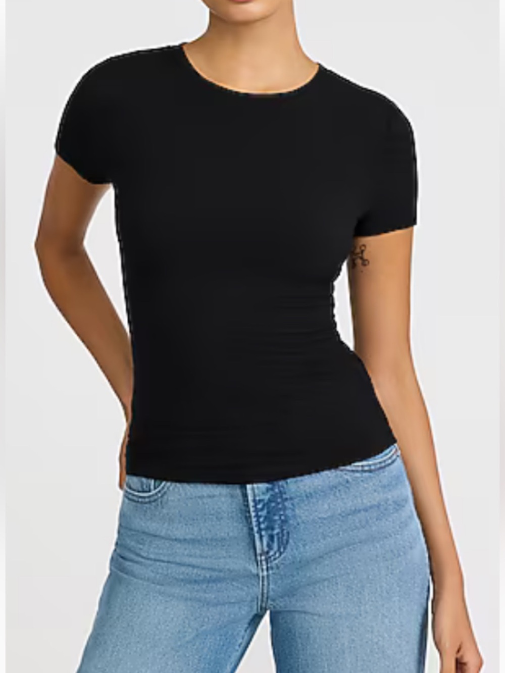 Express Ribbed Fitted Tee - Picture 1 of 6
